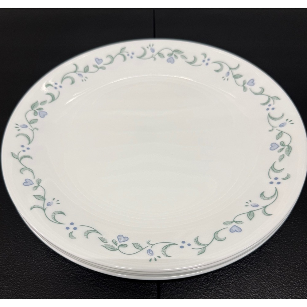 Corelle Country Cottage Dinner Plates Vitrelle Made in USA Set of 4 10in